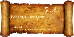 Fabinyi Adrienn névjegykártya